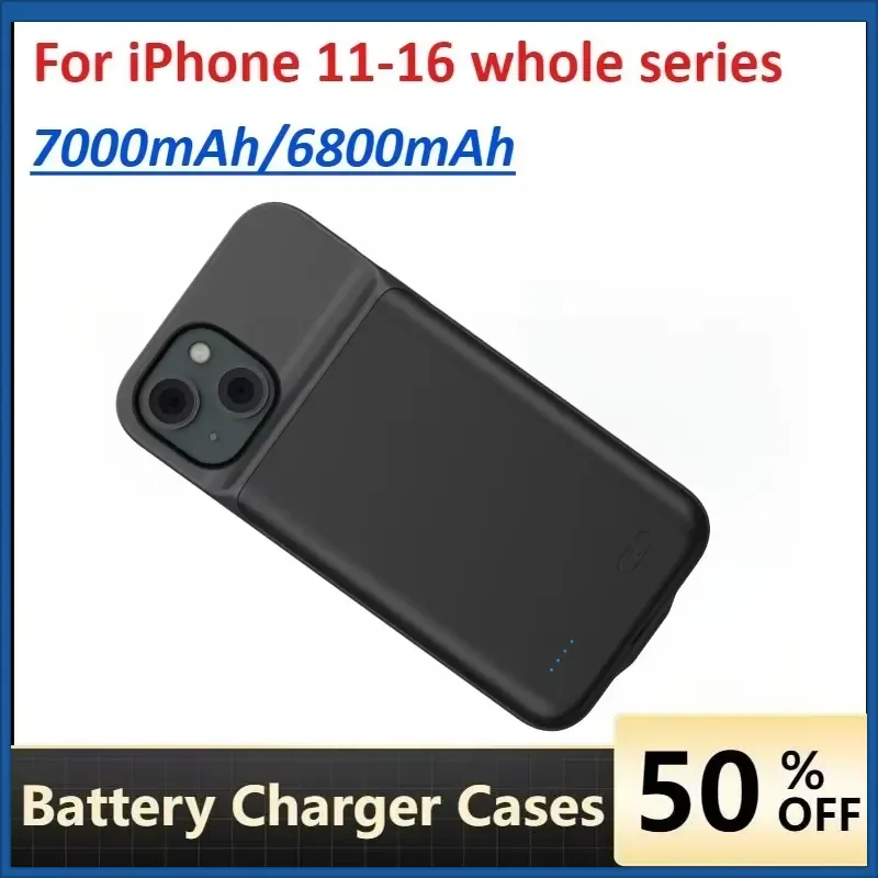 

Battery Charger Case For iPhone 13 Pro Max 13 Mini Charging Case For iPhone 11-16 whole series Portable Power Bank Charger