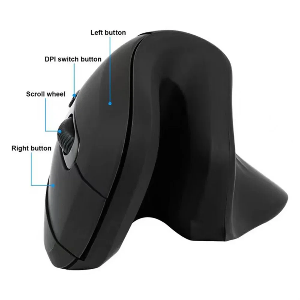 Ergonomic Wireless Mouse USB Vertical Optical Comfortable Gaming Mice Rechargeable Silent Office Mouse for PC Laptop Accessories