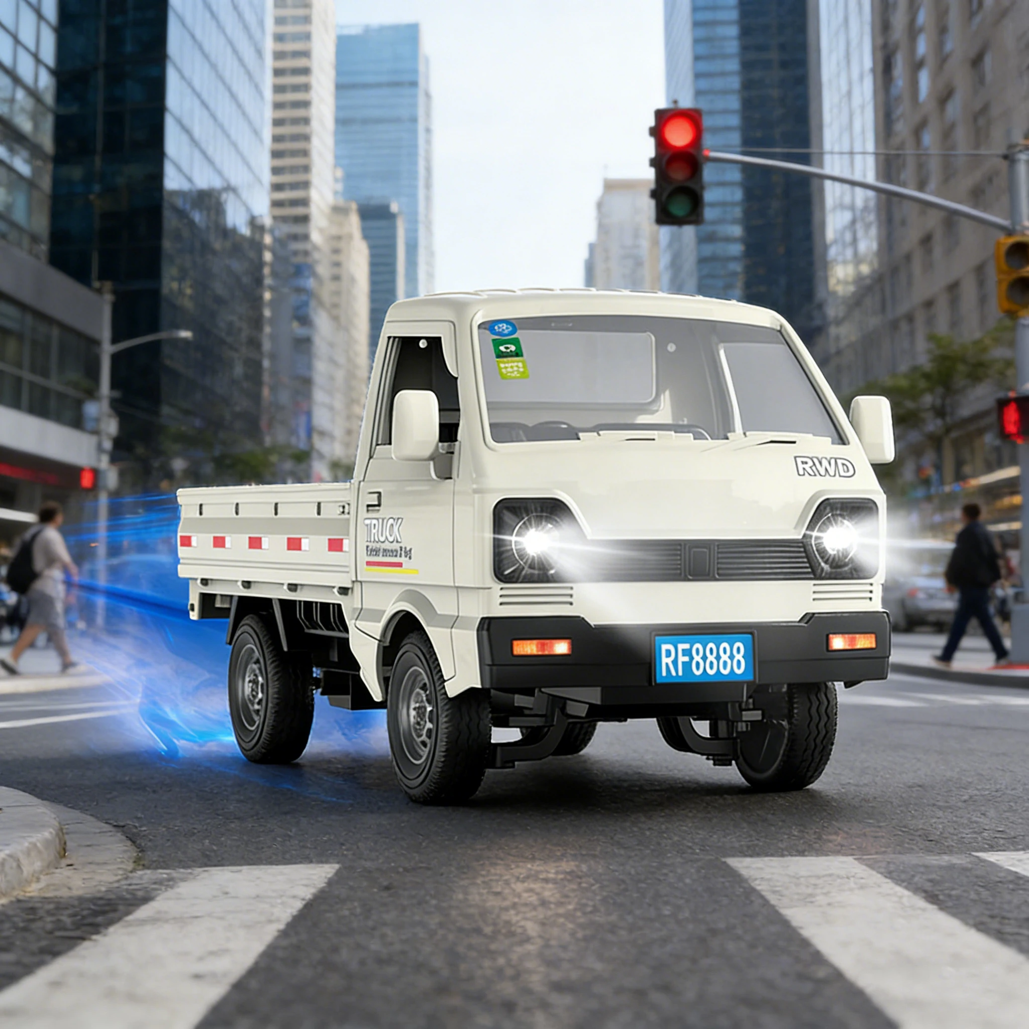 KF31 1:18 RCカー シミュレーション ドリフト クライミングトラック - LEDライト付き 小型貨物 ラジコン 電動おもちゃモデル 子供向け