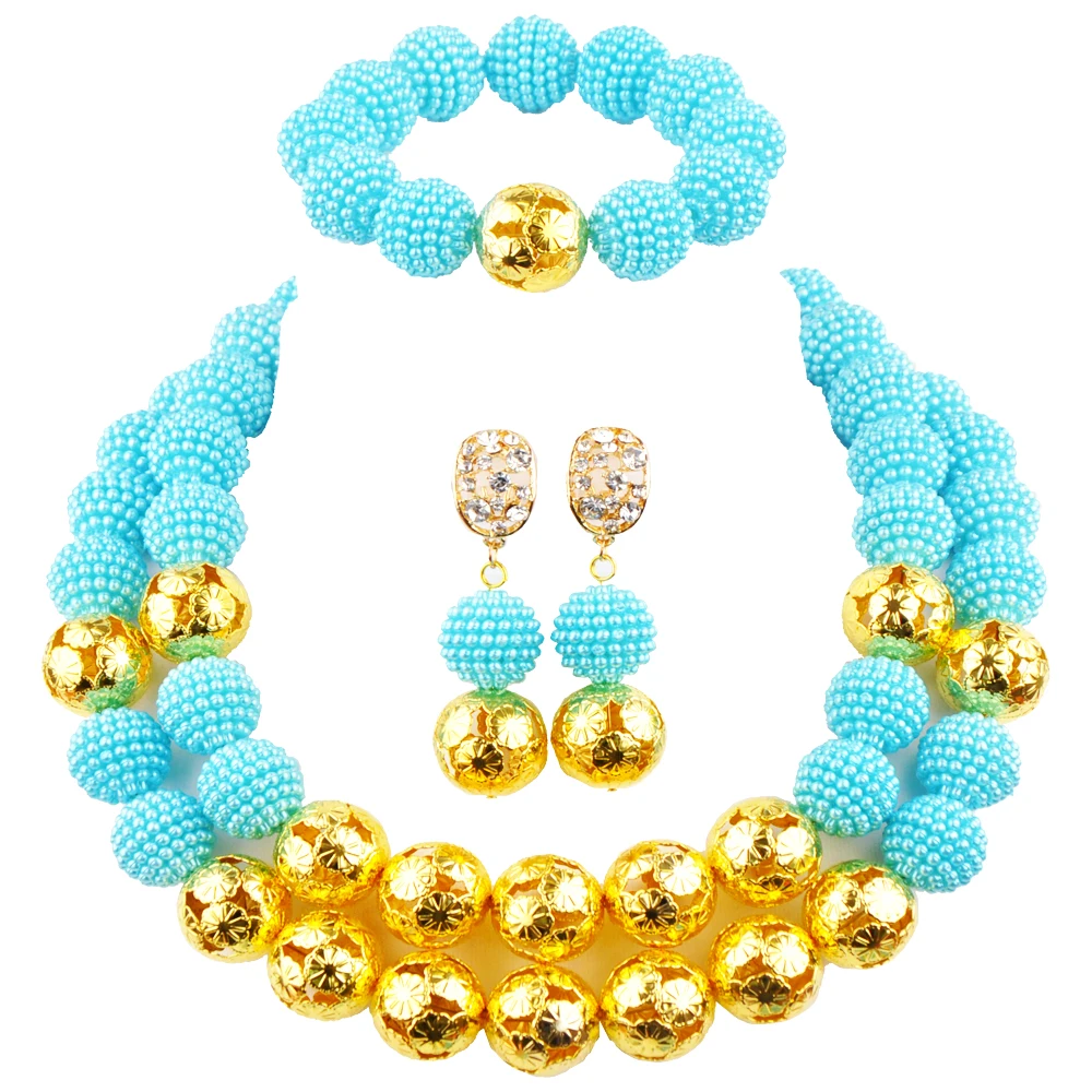 

Laanc Lake Blue Necklace Jewellery Nigeria African Wedding jewellery collection Necklace