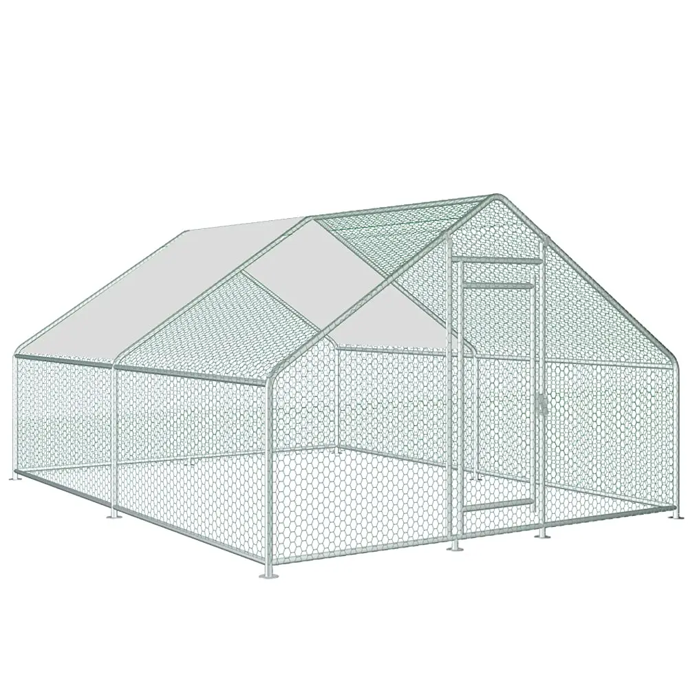 

USA IN STOCK Dropshipping Large Metal 3*4M Chicken Coop Chicken Runs Rabbits Habitat Walkin Poultry Cage Hen Run House