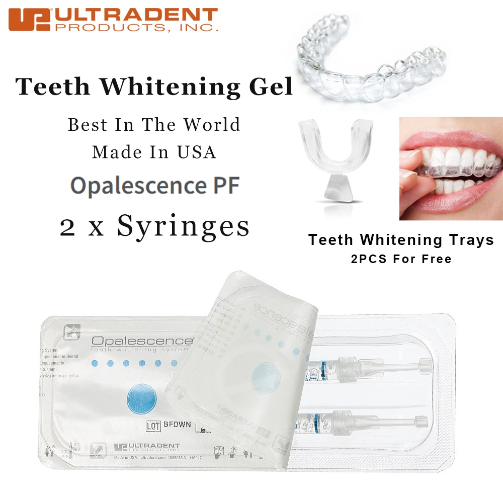 

Teeth Whitening Gel Home Kit Dental Professional Peroxide Syringes Hydrogen Products American Opalescence PF 16 15 Whitener Tray