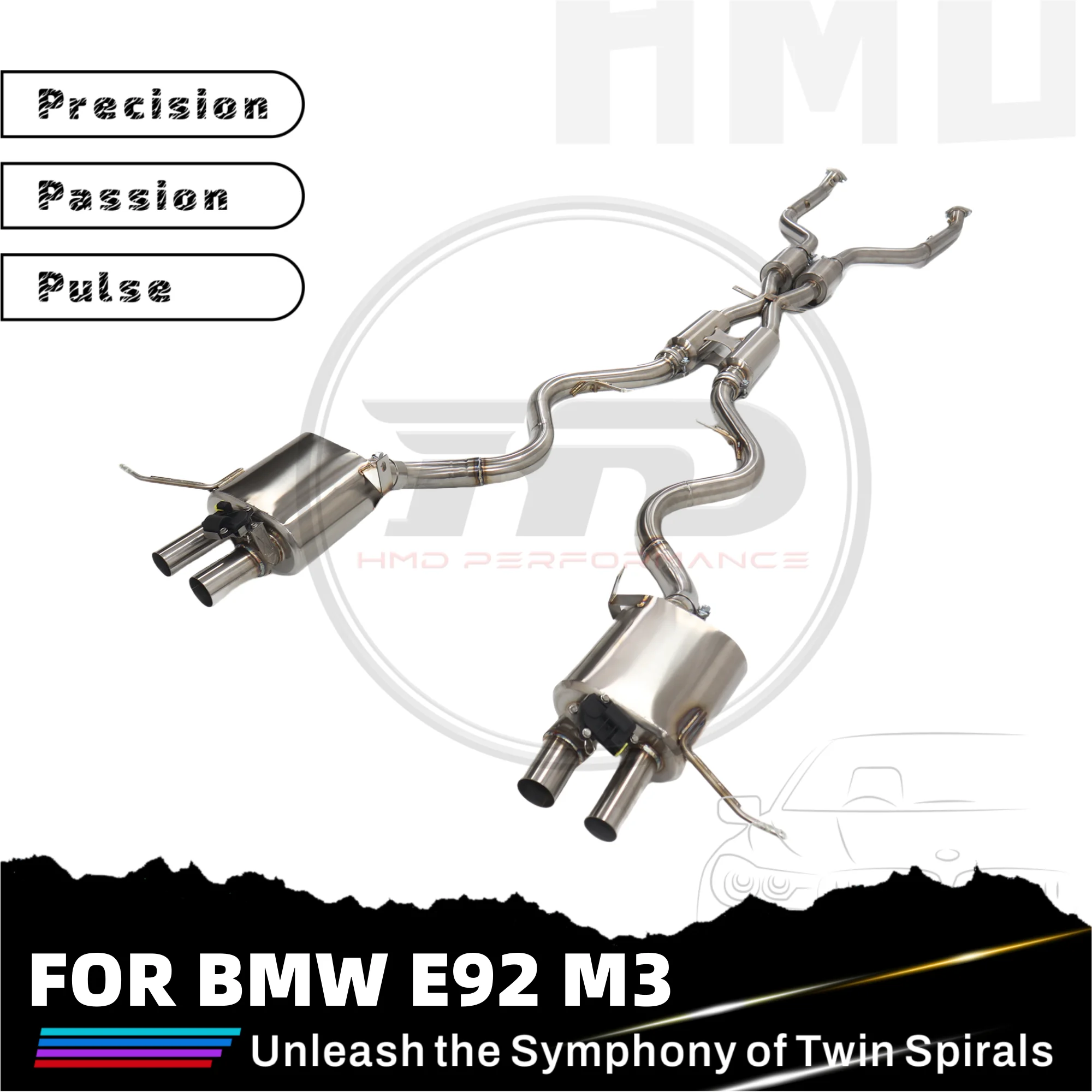 

HMD Exhaust System Stainless Steel Performance Catback for BMW E92 M3 4.0L Muffler With Valve