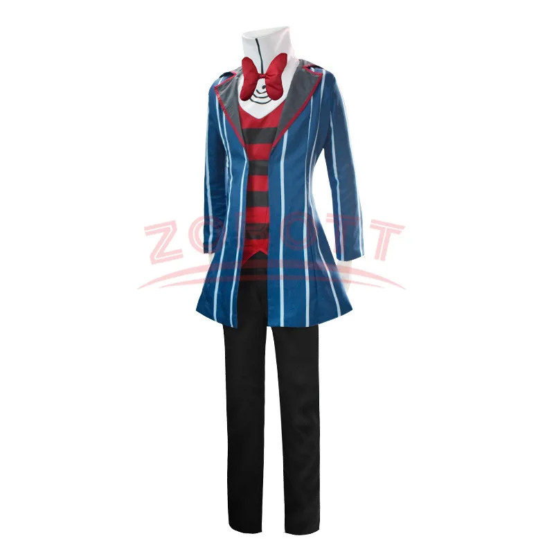 Hazbin Cosplay Hotel Vox Cosplay Costume Uniform Suit Outfit Men Halloween Carnival Christmas Costumes Blue Red Suit Cosplay