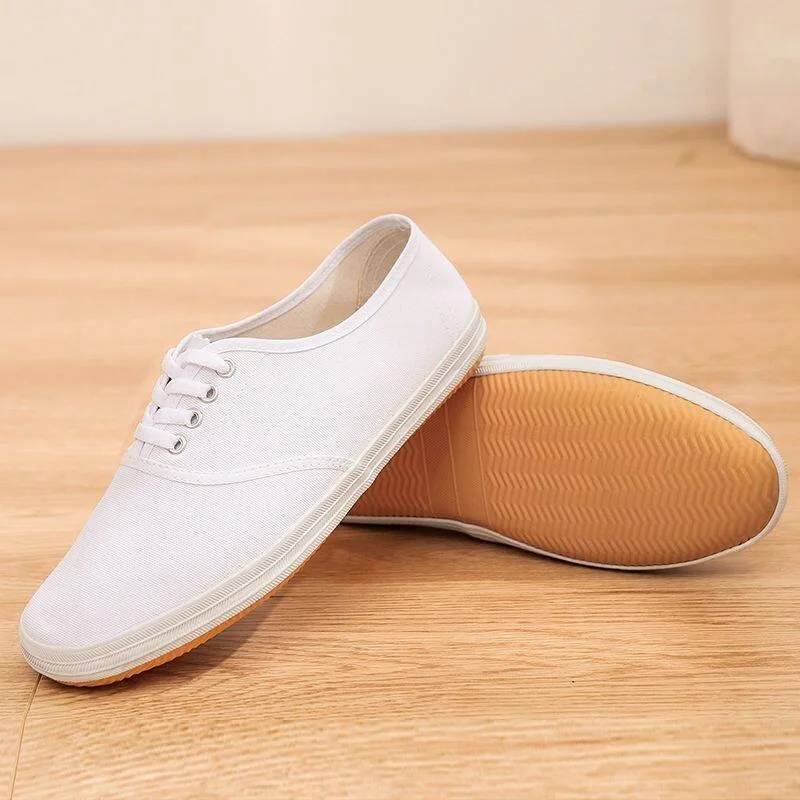Thickened Casual Sports Fleece Lined Nurse Style White Sneakers Soft Bottom Campus Unisex Dust Free Canvas Work Shoes