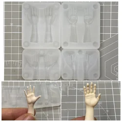 Male/female Clay Proportion Doll Hand Silicone Mold Exquisite/muscular Hands DIY Polymer Clay Cartoon Character Arm Making Tool