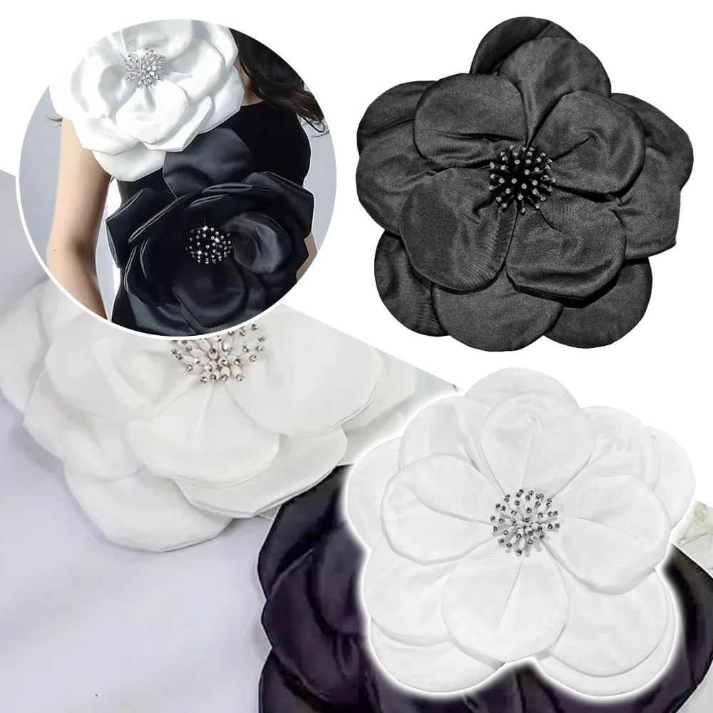 NEW 29cm 3D Big Flower Lace Patch and Appliques Sew-On Wedding Dress Apparel Sewing Applique