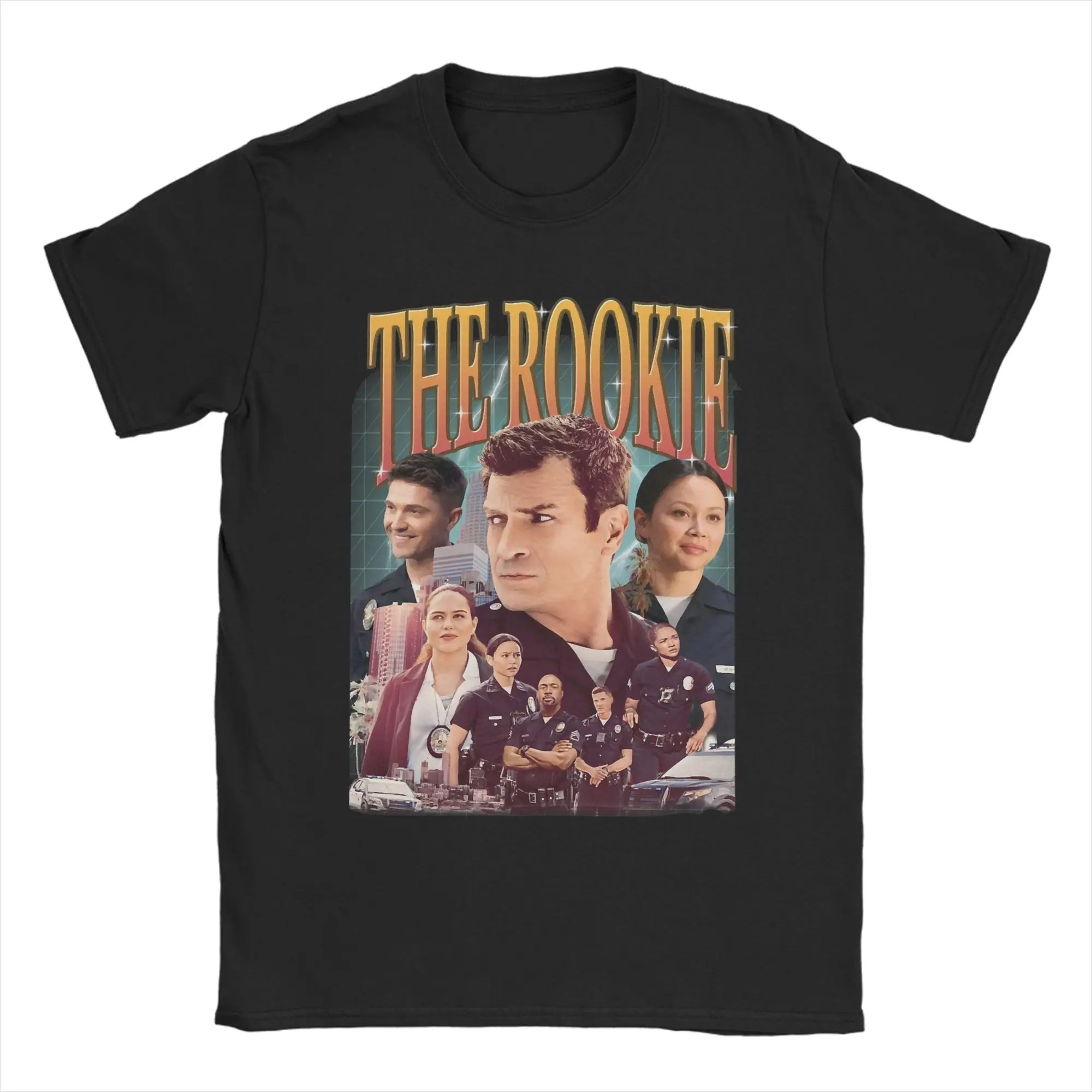 

Винтажная футболка The Rookie Tv Show для мужчин и женщин, хлопковая футболка с круглым вырезом, футболки с короткими рукавами, одежда для взрослых