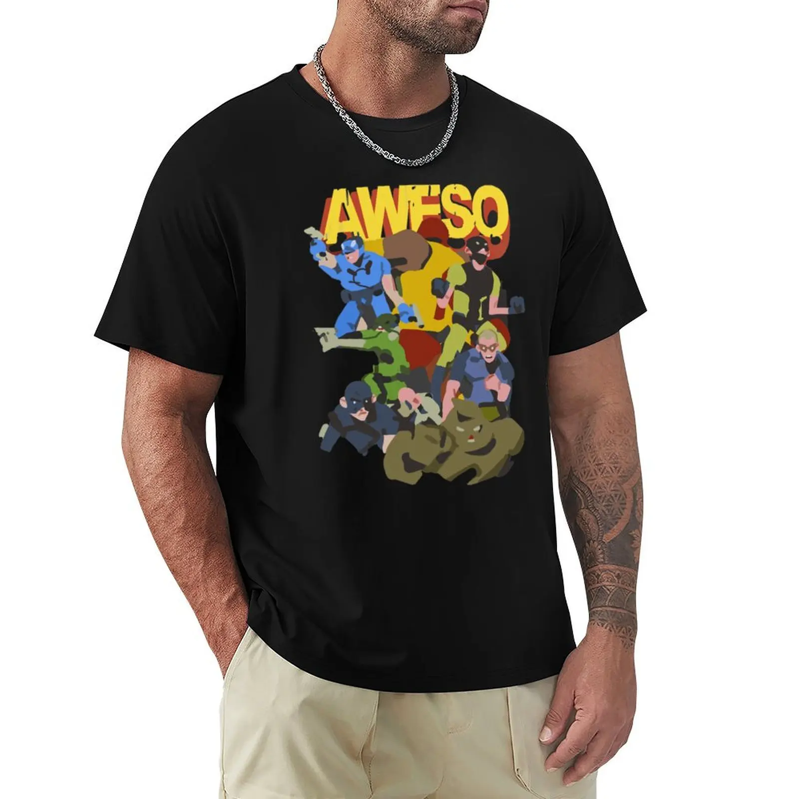 

Captain Spirit AWESO T-Shirt gifts for boyfriend quick drying quick-drying mens workout shirts