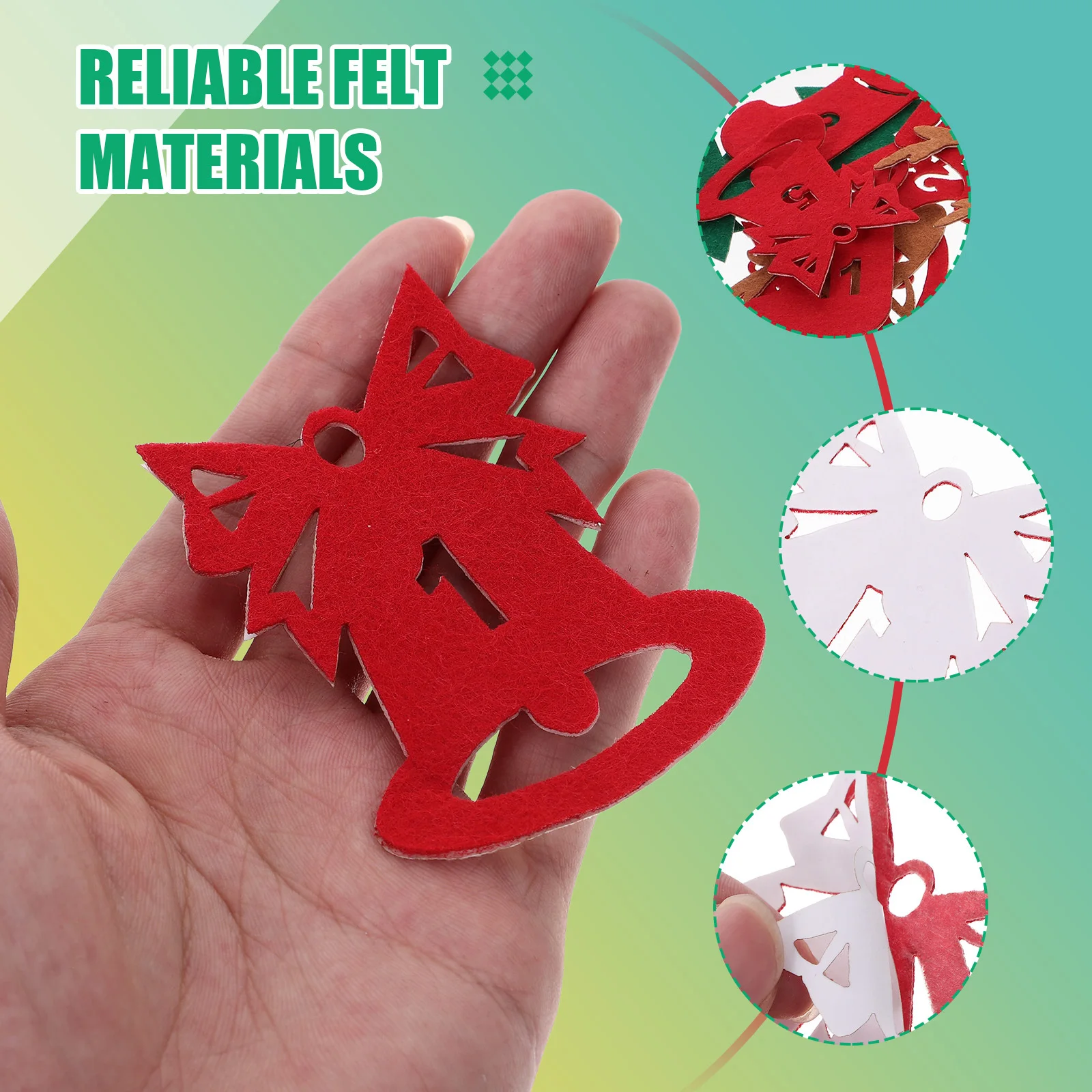 

24Pcs Felt Christmas Number Stickers Countdown Sealing Sticker Candy Bag Gift Bag Xmas Calendar Party Decoration