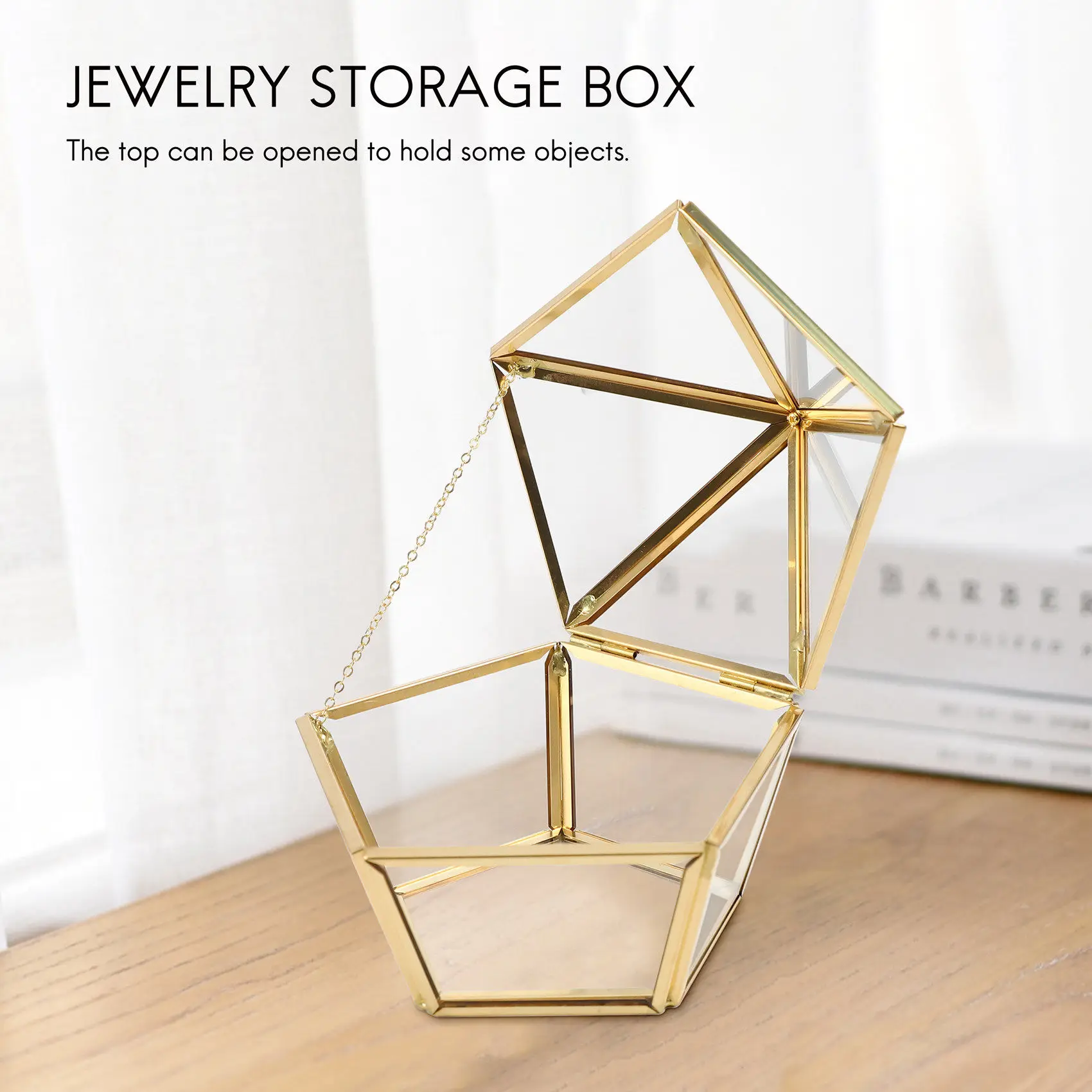 Scatola per anelli in vetro custodia per gioielli da sposa custodia in vetro per fiori immortali decorazione creativa per la casa