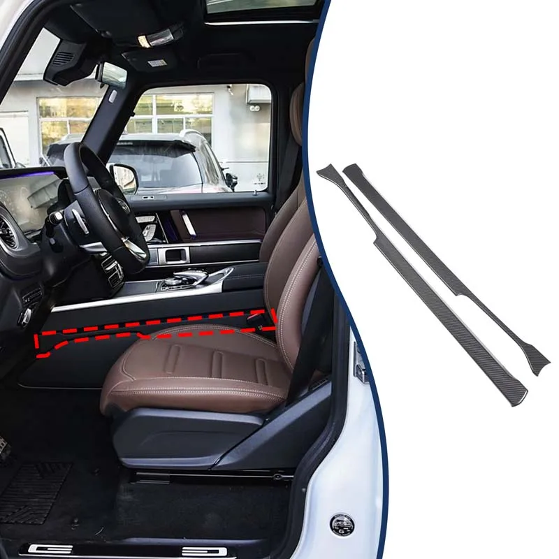 

Набор из 2 предметов из настоящего углеродного волокна для Mercedes-Benz G-Class W463 2019-2024, центральный механизм управления, боковая декоративная полоса, аксессуары