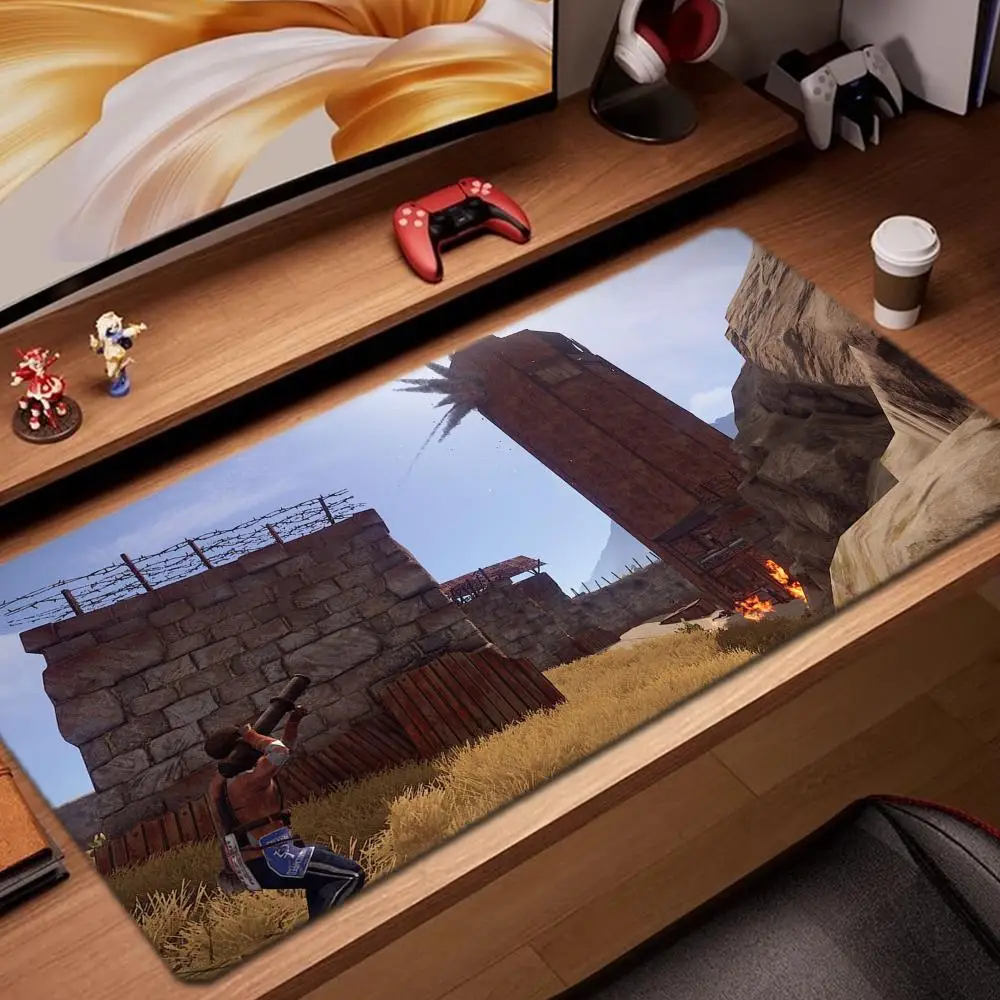 

Game Rust wallpaper Mouse Pad Game Accessories keyboard pad XXL large locking edge 900X400 mm table mat Gaming mousepad