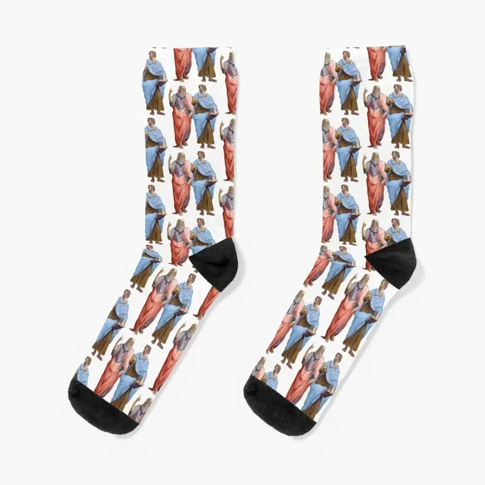 Plato and Aristotle Socks anime Stockings Rugby cool Socks Male Women's