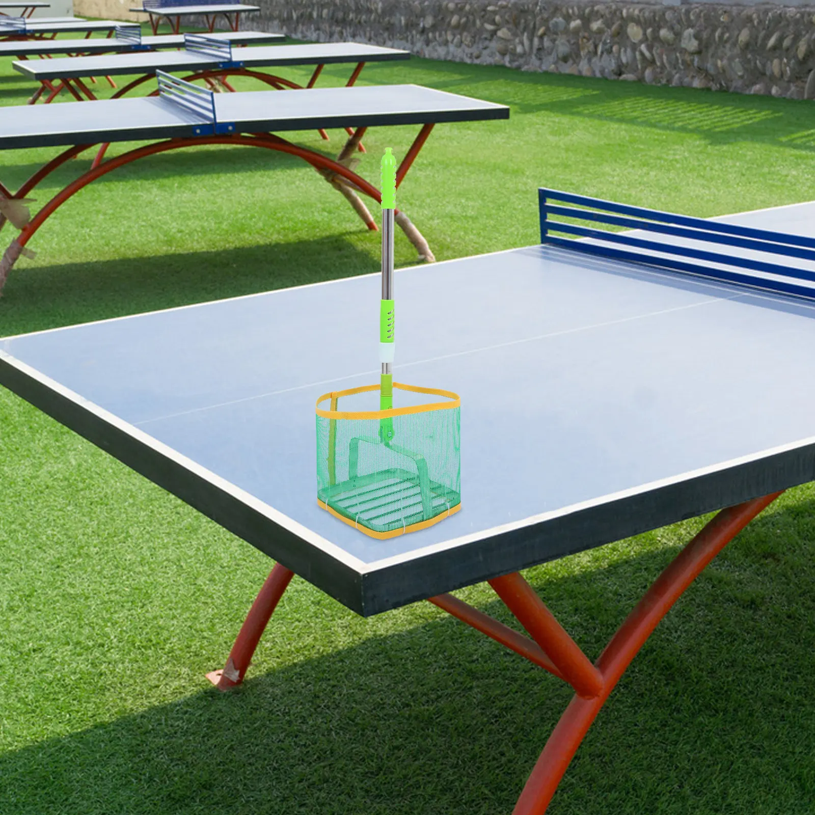

Adjustable Length Table Tennis Ball Picker Portable Pingpong Ball Retriever Large Capacity No Bending Required for