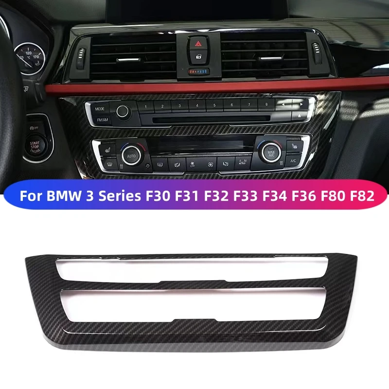 Carbon Fiber CD Air Conditioning Button Frame Suitable For BMW 3 Series F30 F31 F32 F33 F34 F36 F80 F82 M3 M4 2012-2018