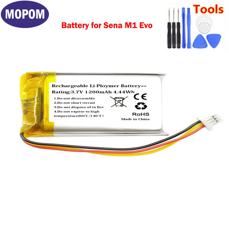 New 3.7V 1200mAh Li-Ploymer Battery for SENA M1 EVO