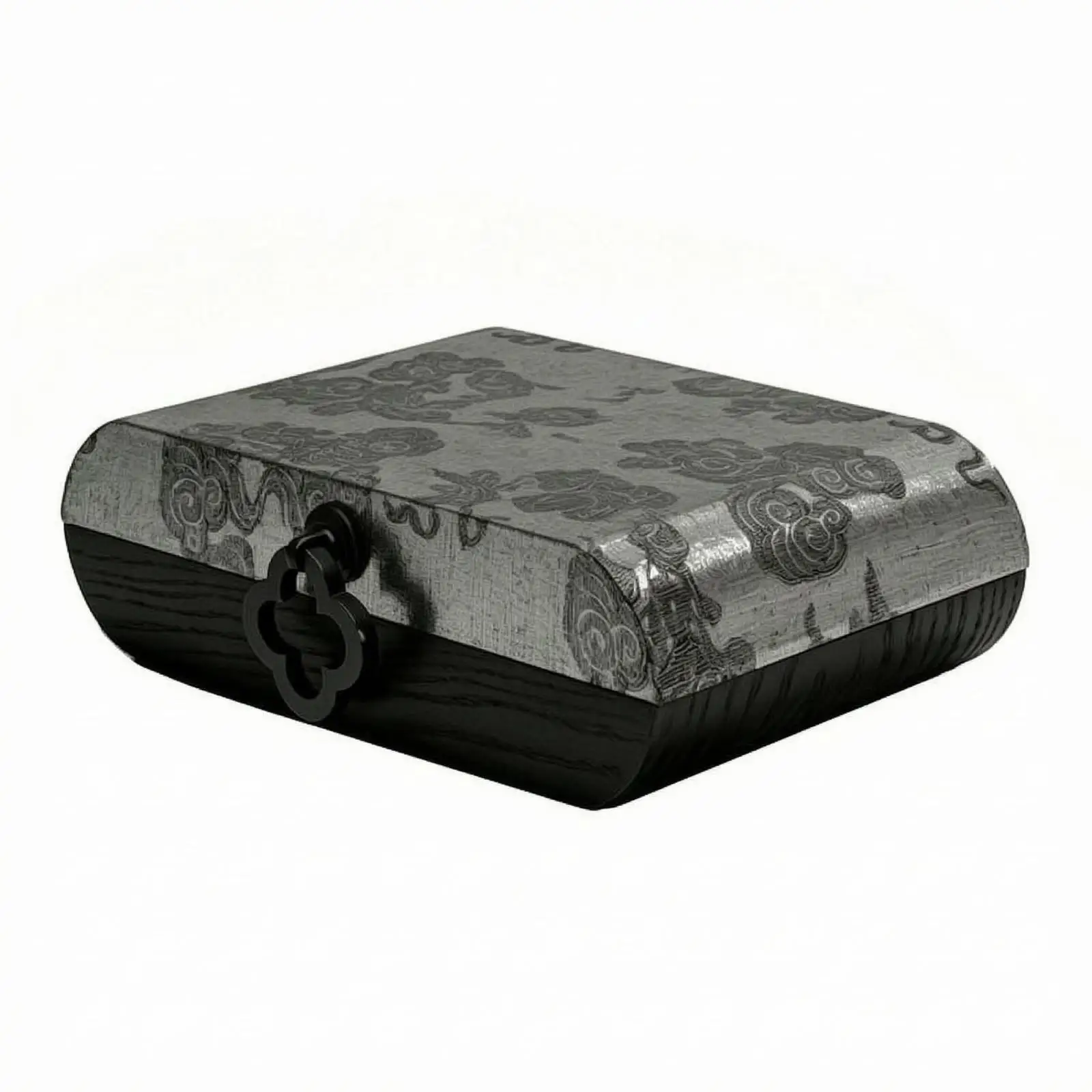 Chinese Style Cloud Motif Tray Solid Wood Tissue Box Cover Multipurpose Desktop Storage Organizer for Home Office Decor