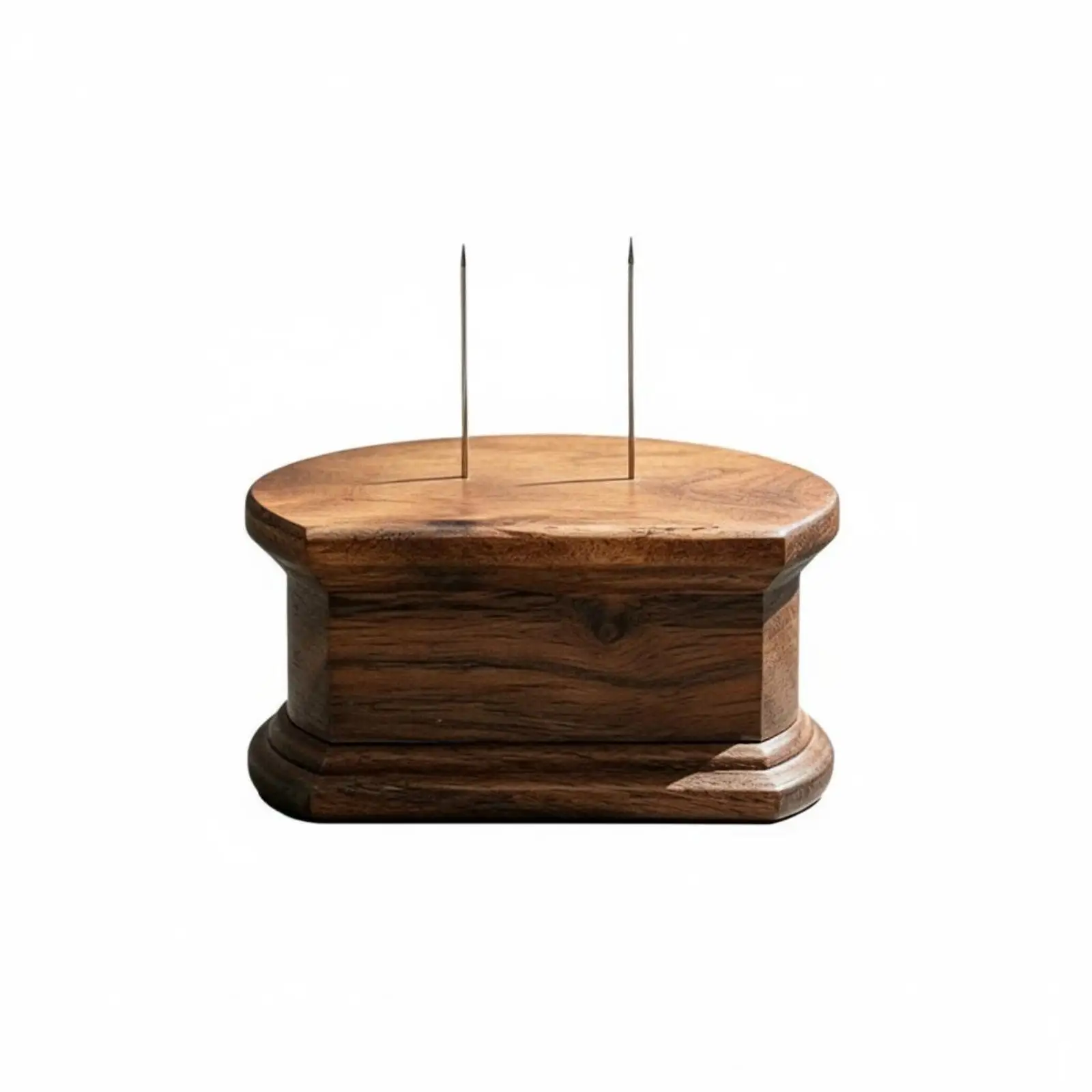 Walnut Wood Display Stand Base for Figurine Collection C Shaped Diorama Pedestal with Felt Bottom for Desk Shelf