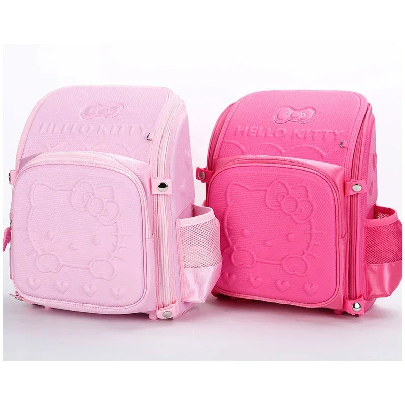 Miniso Hello Kitty Elementary Schoolgirl 1-4 Grade Cartoon Backpack Girls Waterproof Schoolbag pupil Lightweight School Bag Gift