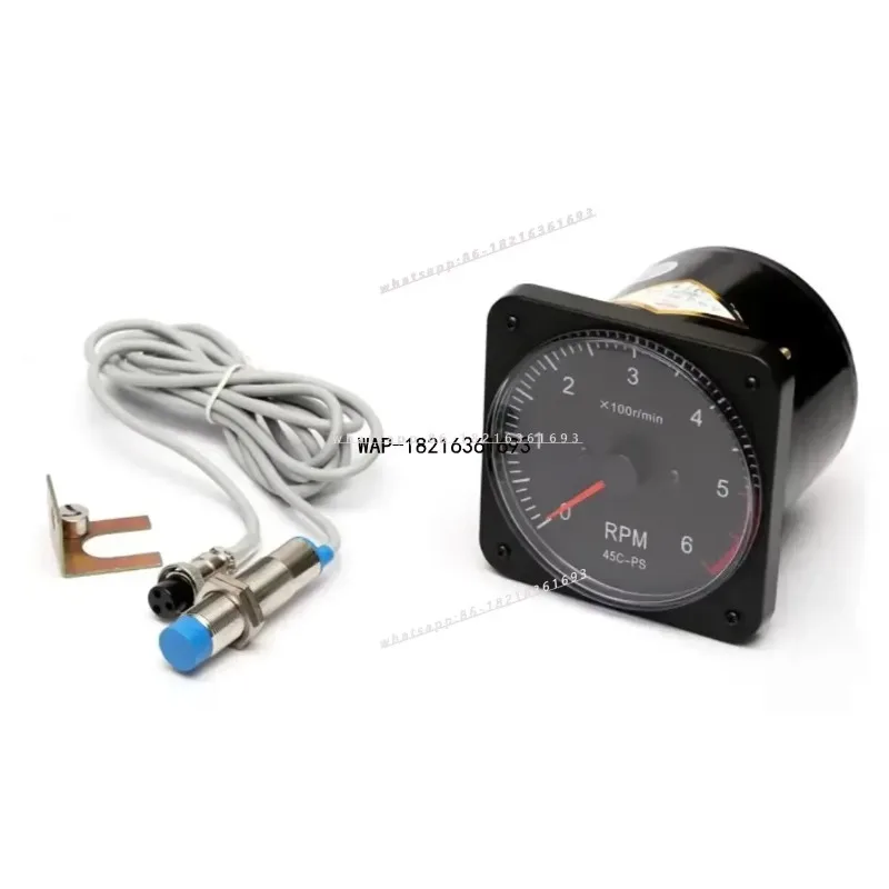 1pcs Marine Instruments And Meters 45C-PS Pointer Tachometer 0-600 Rpm 0-1200 Rpm With Sensor
