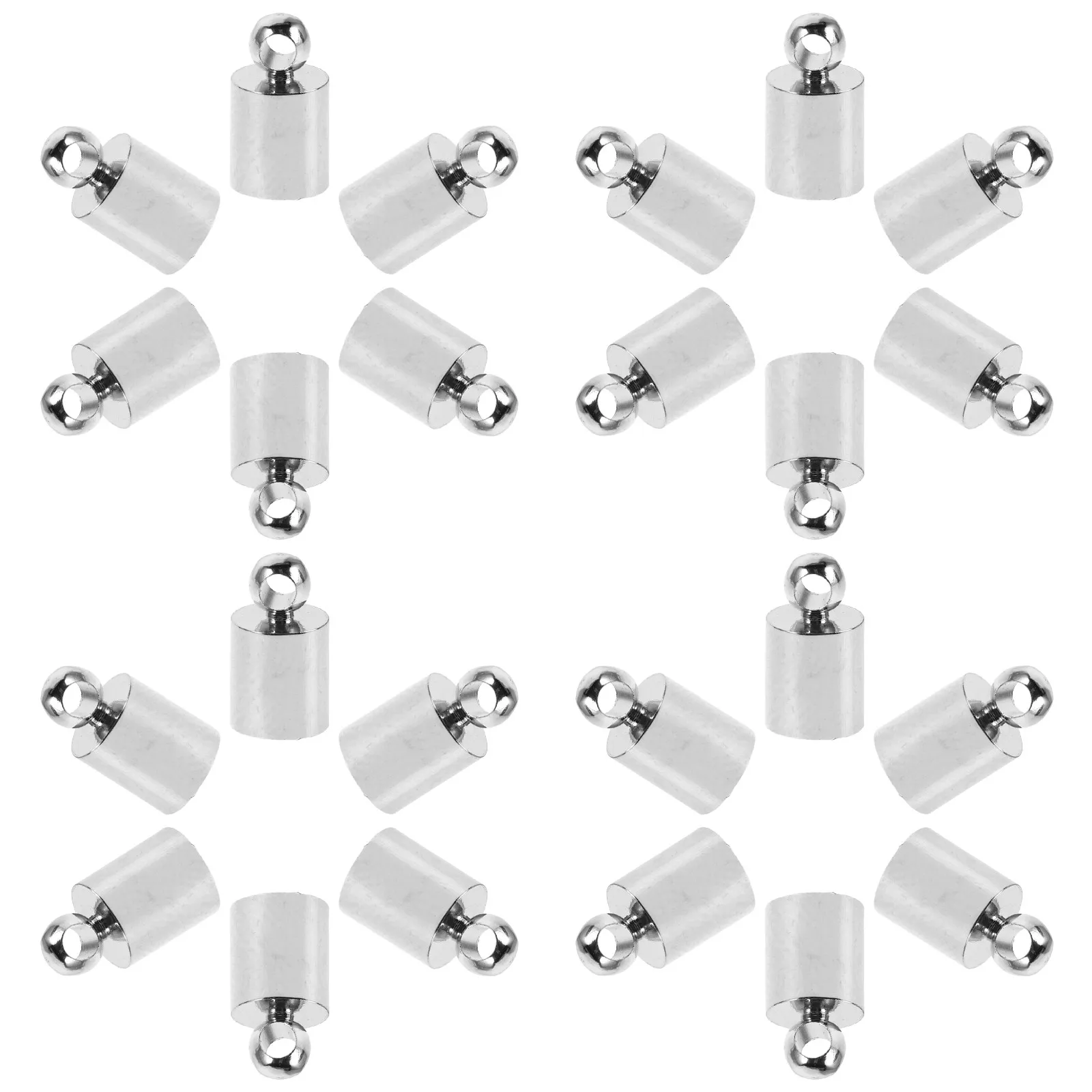 

150Pcs Jewelry Cord End Caps Copper Barrel Connectors Secure DIY Bracelets Necklaces Fasteners Jewelry End Caps