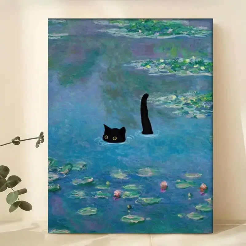 Эстетическая картина на холсте в стиле ретро с водяной лилией - Настенное украшение для дома, подходит для дома и офиса - Идеальный подарок и украшение - Эстетическая картина на холсте в стиле ретро с водяной лилией - Настенное украшение для дома, подходит для дома и офиса - Идеальный подарок и украшение -