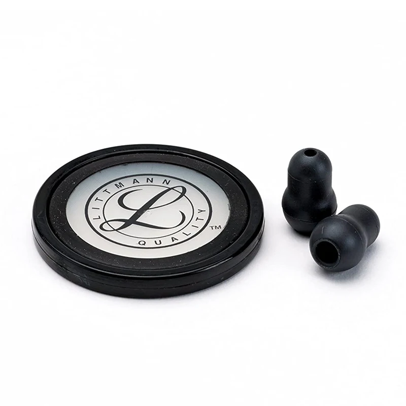 Medical Littmann Stethoscope Spare Parts Replacement Accessories Earplug Eartips Diaphragm & Rim Assembly Kit Black 40011 Model