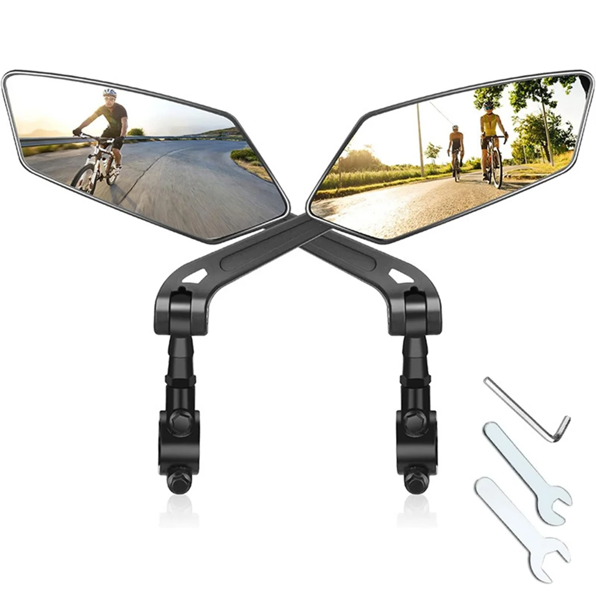 

AUU-Bicycle Rearview Mirror, 360 Degree Rotation Adjustment, Suitable for Bicycles and Electric Vehicles