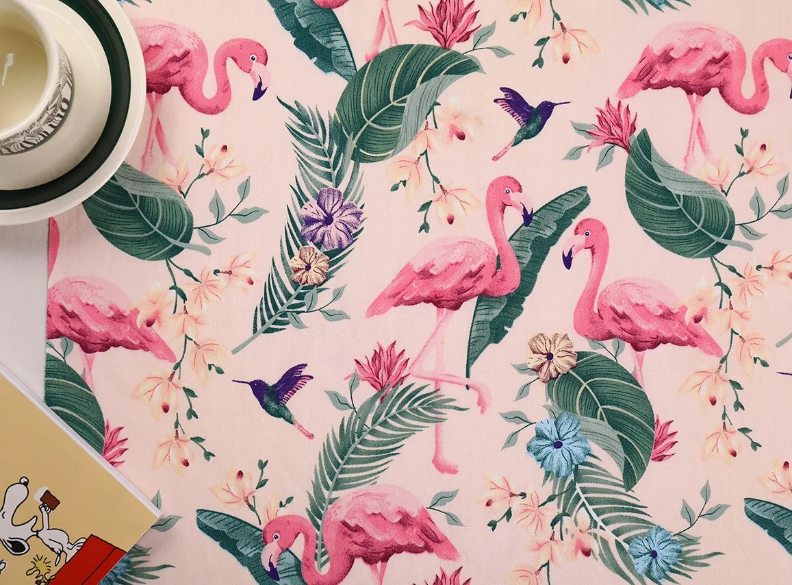 New Flamingo twill 100% cotton fabric DIY sewing bedding apparel dress patchwork fabric kids handwork cotton cloth tecidos tilda