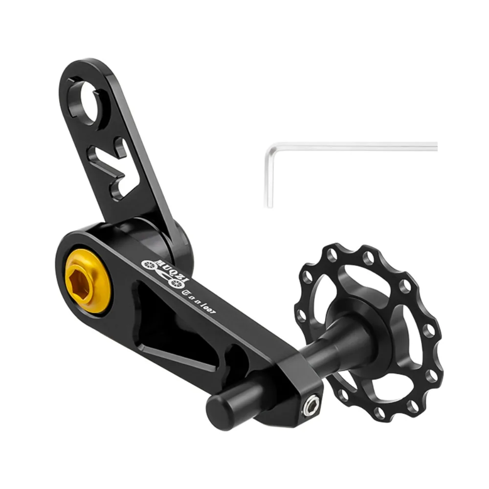 

Aluminum Alloy Bike Chain Guide Adjustable Anti-corrosion Single Speed Chain Tensioner Jockey Wheel Hollow design