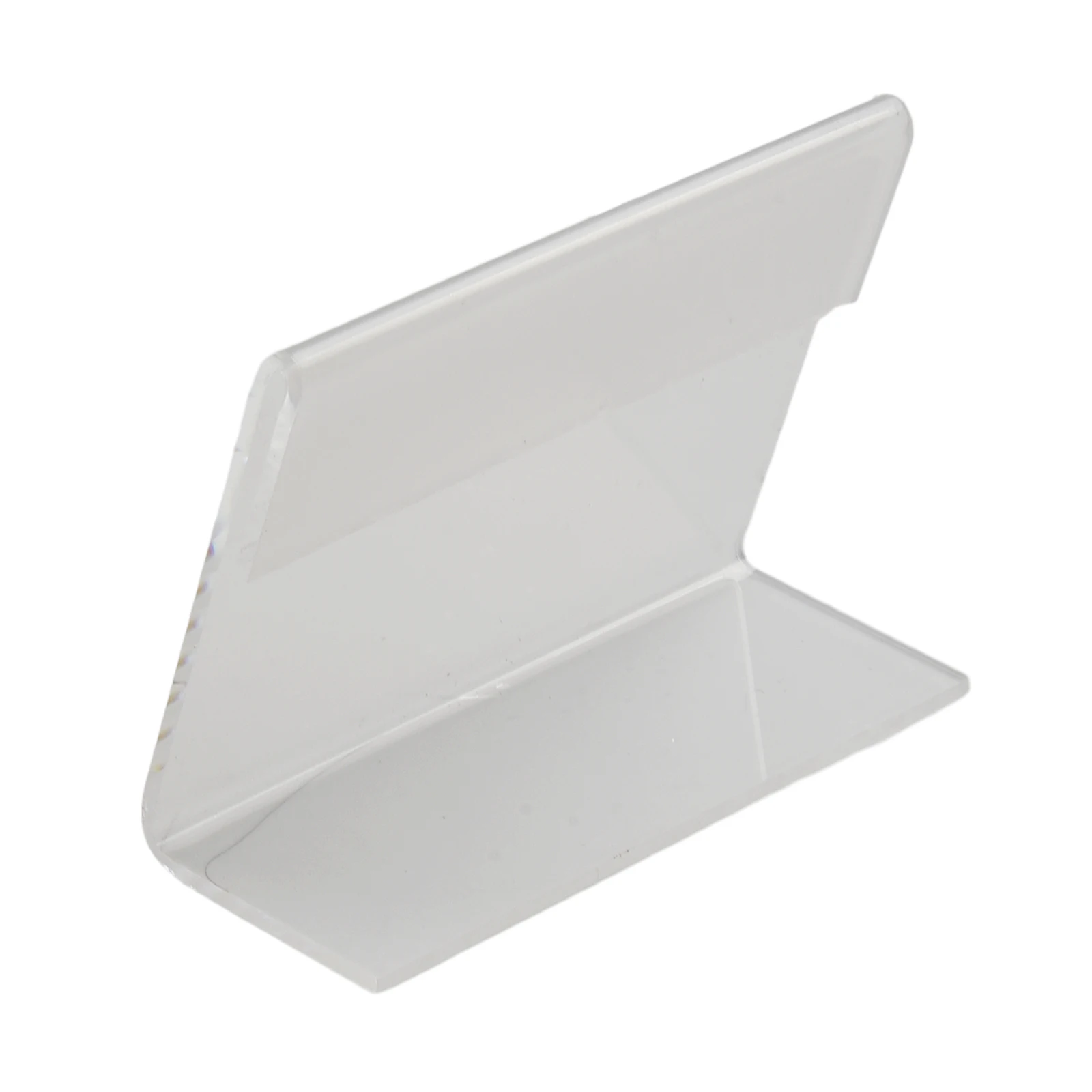 25Pcs 6X4cm Acrylic L-Shaped Price Tag Display Holder Rack Label Stands Tool Counter Stand Decorations Sign Stands Poster Racks