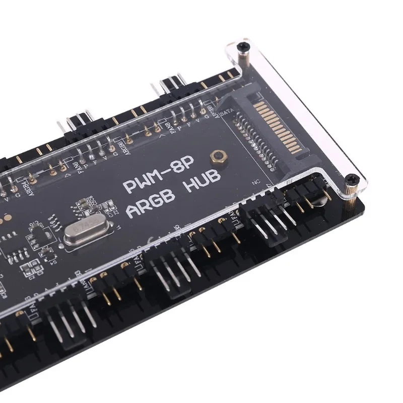 ARGB-Lüfter 2-in-1 Synchron-Hub-Controller 4Pin Aura ARGB-Lüfteranschluss