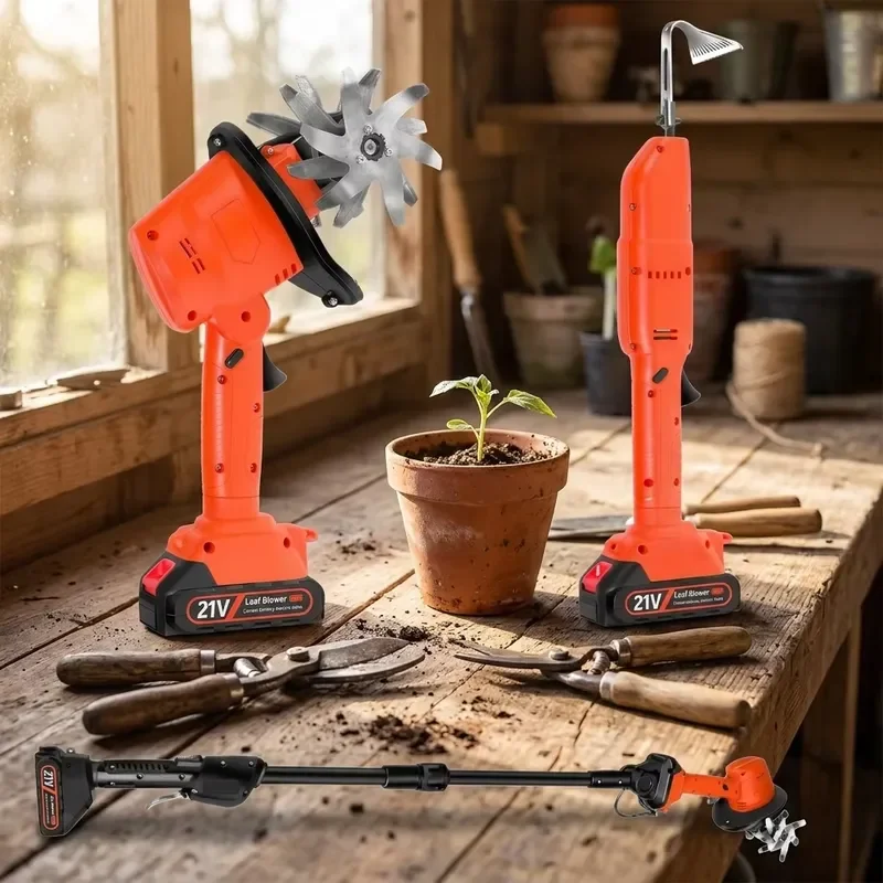 Labor Saving Standing 24V Electric Weeder With 2 Section Extension Pole Single Battery for Narrow Row Greenhouse Weeding