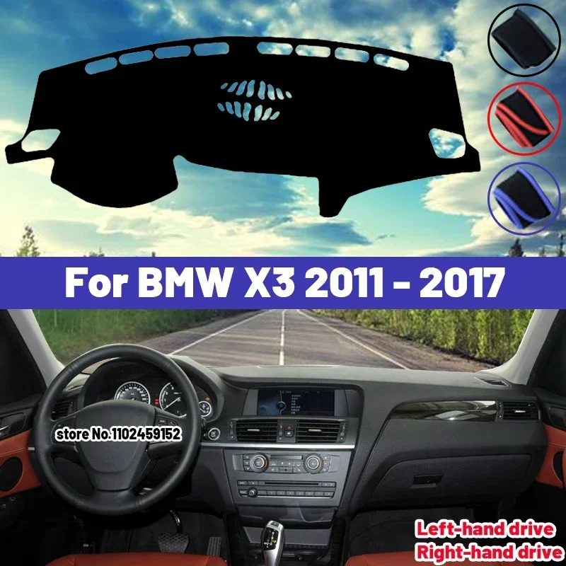 

High Quality For BMW X3 2011 2012 2013 2014 2015 2016 2017 car Dashboard Cover Mat Sun Shade Avoid Light Pad Carpets Anti-UV