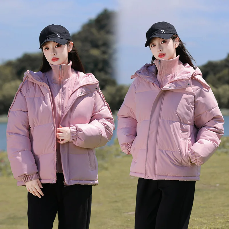 パーカー レディース ショートコート フード付き ジップアップ ジャケット 長袖 厚手 暖かい Y2K ストリートウェア エレガント ジャケット ワークコート 秋冬 2025