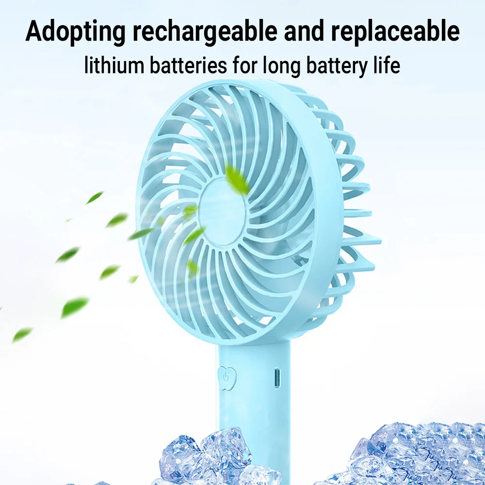 Mini Portable Fans Handheld USB Rechargeable Fan Mini Desktop Air Cooler Outdoor Fan Cooling Travel Hand Fans Ventilation Fan