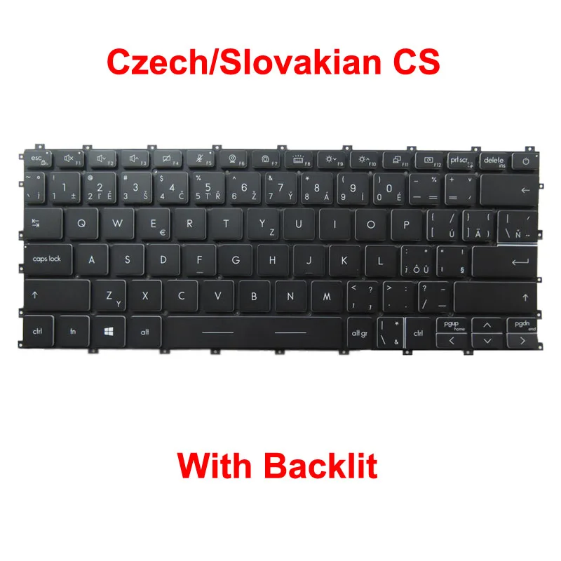 

Backlit Keyboard For MSI V195422AK1 S1N1ECS2H1SA0 S1N1EHB2F1SA0 S1N1EHU2H1SA0 S1N1ETH261SA0 Czech/Slovakian CS HB HU TI Black