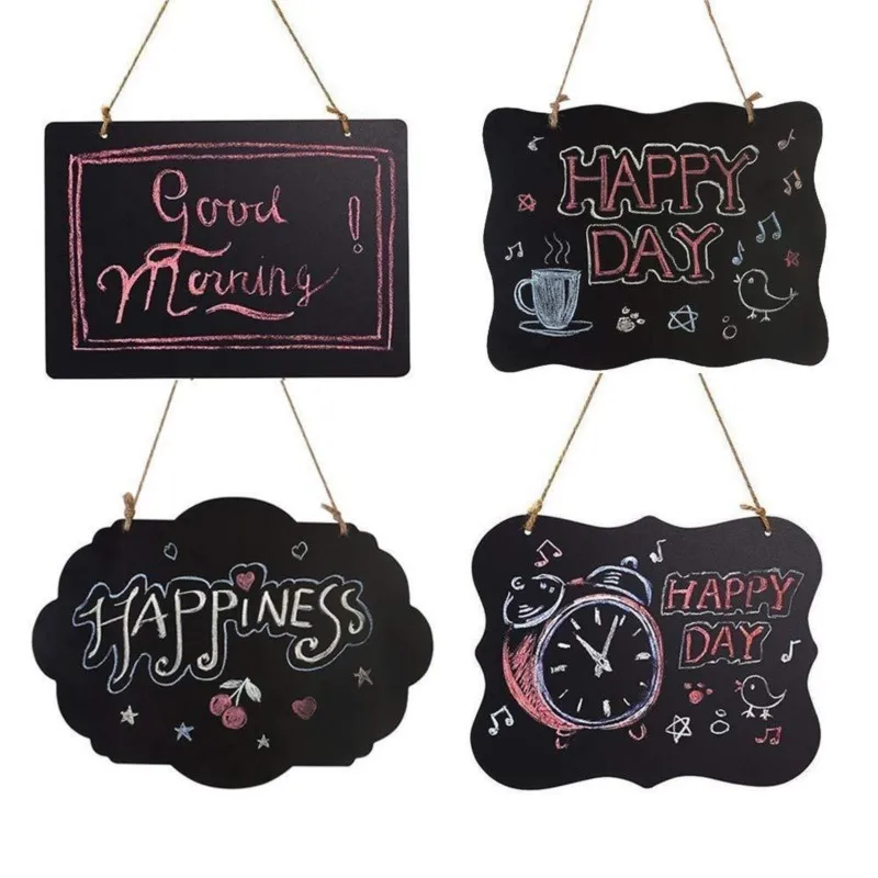 25 * 20cm Small Blackboard Home Use Store Sign Signboard Door Number Notification Repeatedly Use Decorative Board Ornament ZJ374