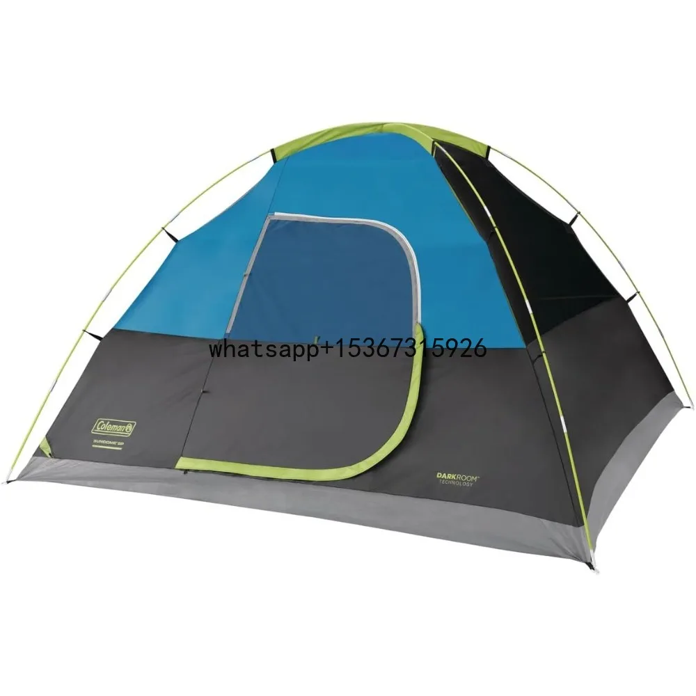 Dark Room Sundome Camping Tent, 4/6 Person Tent Blocks 90% of Sunlight and Keeps Inside Cool, Lightweight Tent