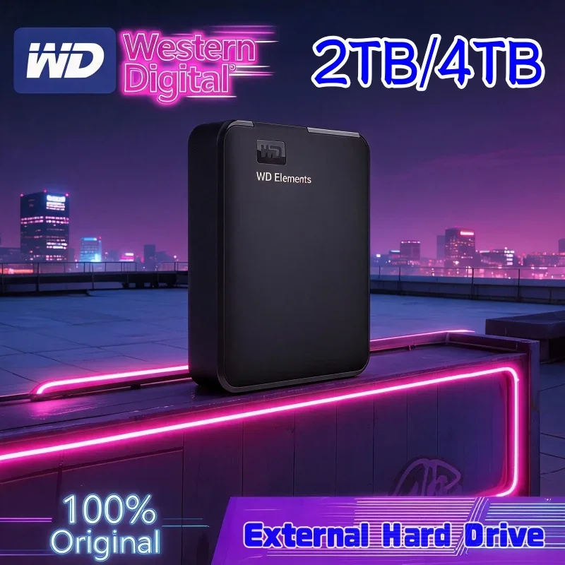 Western WD Western Digital 4TB 2TB External HDD Mechanical USB3.0 Hard Drive Low-Noise Silent Household Video Storage Unit