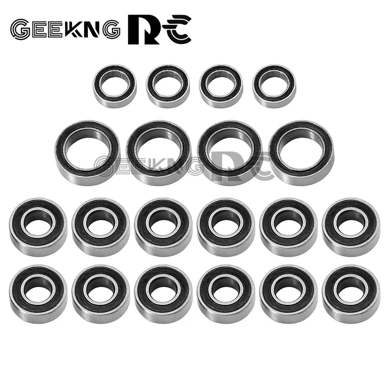 

20pcs Sealed Bearing Kit for Tamiya TT01 TT-01 TT-01E TT-02B TT-01D 1/10 RC Car Upgrade Parts Accessories