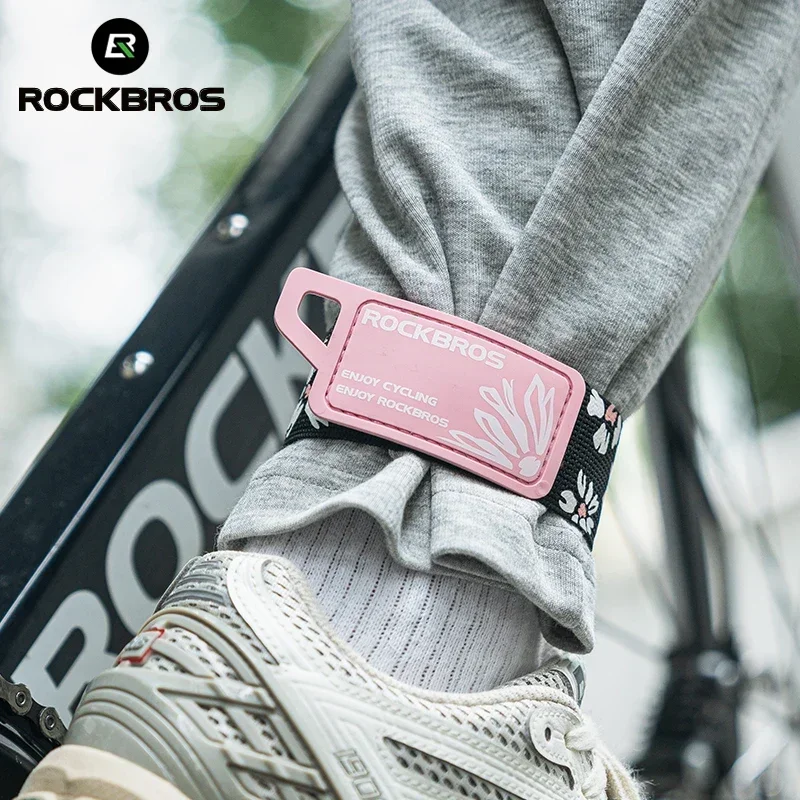 ROCKBROS Portable Bicycle Leg Strap Ankle Elastic Band Leg Band Wrist Safety Band Reflective Bandage Suitable for Cycling