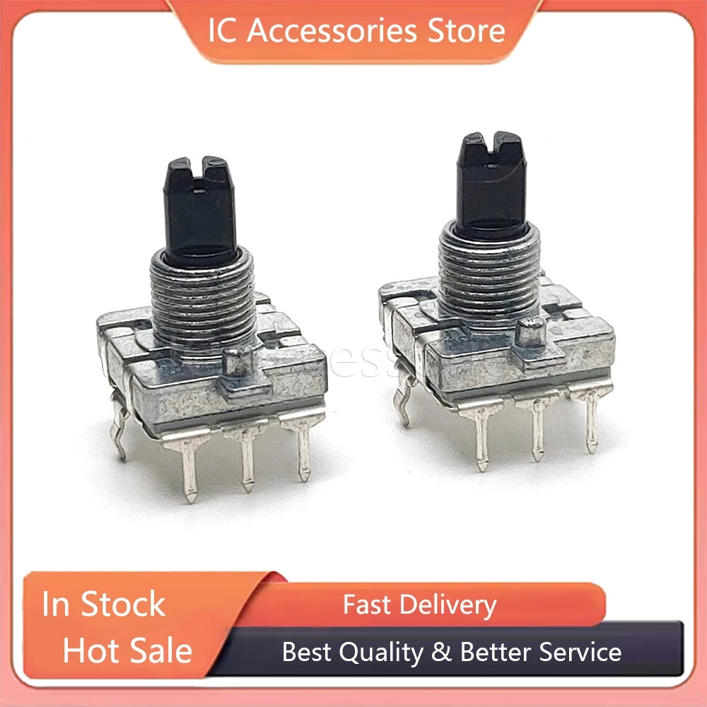 5Pcs/Lot EC16 Type Rotary Encoder 24 Positioning 24 Pulse 3-Pin Half Shaft Length 15MM Digital 360 Degrees Rotary Potentiometer