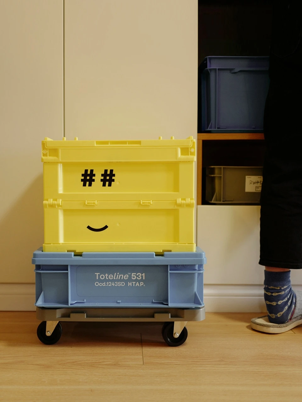 Smiley Folding Storage Box Storage Organizing Box Color Cartoon Cute Car with Cover