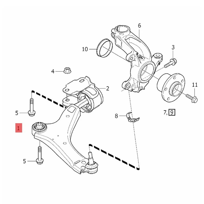 Engine Parts Suspension Control Arm 31317665 31317666 for Volvo S60 S80 V60 V70 XC60