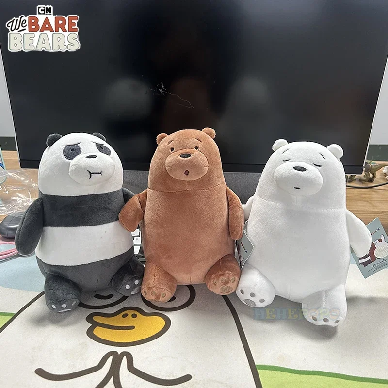 New 20cm Sitting Bear Toy We Bare Bears Cartoon Plush Toys Grizzly Panda IceBear Soft Stuffed Animal Dolls Plushies