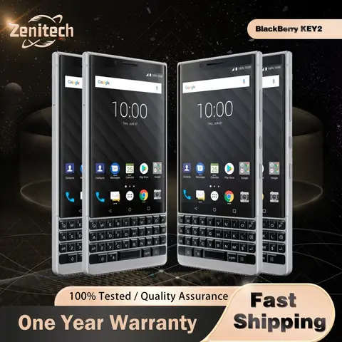 Original BlackBerry KEY2 Mobile Phone 64GB ROM 6GB RAM QWERTY 4.5'' Octa-Core keytwo 4G LTE Key2 CellPhone