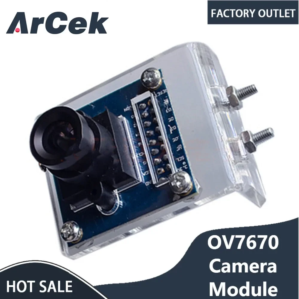 OV7670 Camera Module Supports VGA CIF Auto Exposure Control Display Active I2C Interface Size 640X480 for Arduino DIY Kit