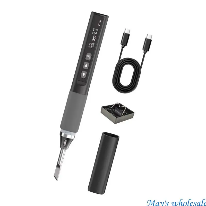 อุณหภูมิที่ปรับได้แบบไร้สายไฟฟ้าแบบไร้สาย 100-450 ℃บัดกรีเหล็ก 448a